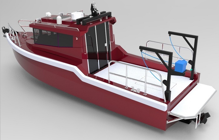 КМЗ представил концепт алюминиевого катера  со вспененным бортом и стационарным дизельным двигателем