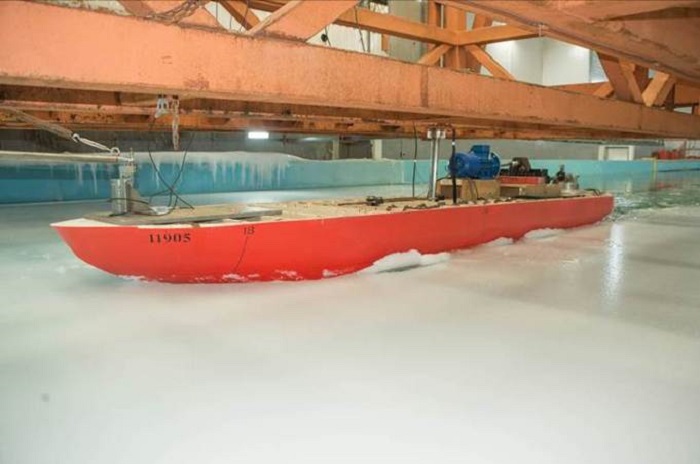 Модельные испытания ледокола проекта 23620