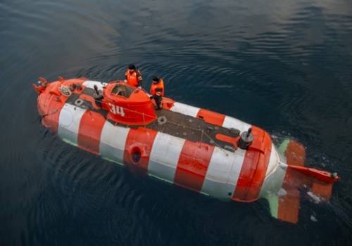 Подводный обитаемый аппарат АС-34 отработал погружение в Кольском заливе