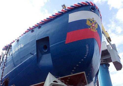 В Петербурге спустили на воду атомный ледокол «Сибирь»