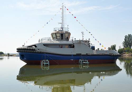 В Николаеве спустили на воду второй морской буксир проекта Т3500