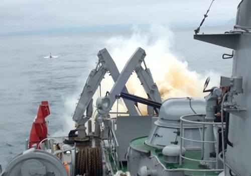 Тральщики ТОФ на Камчатке провели стрельбу по морским и воздушным целям