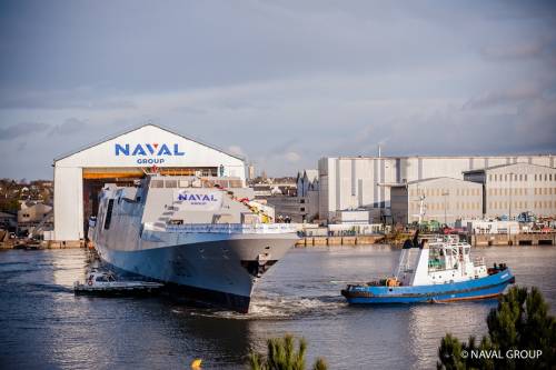 Во Франции спустили на воду фрегат класса FREMM 'Normandie'
