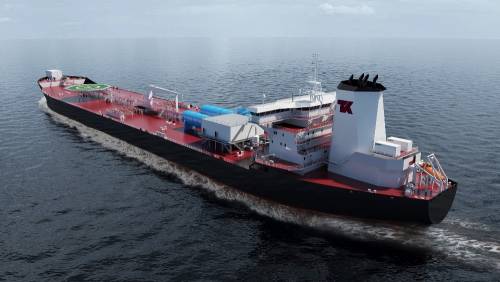 В Японии начали строительство последнего танкера типа E-Shuttle