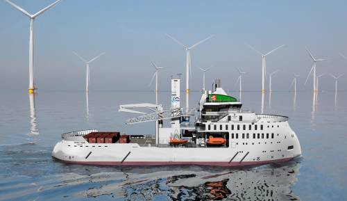 В Норвегии началась постройка судна для обслуживания ветряных электростанций