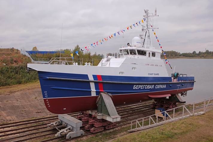 Судостроительный завод 'Вымпел' спустит на воду пограничный корабль проекта 'Гюйс'