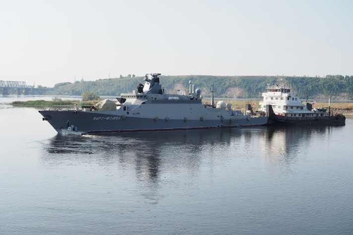 Малый ракетный корабль 'Наро-Фоминск' отправлен на внешнюю сдаточную базу