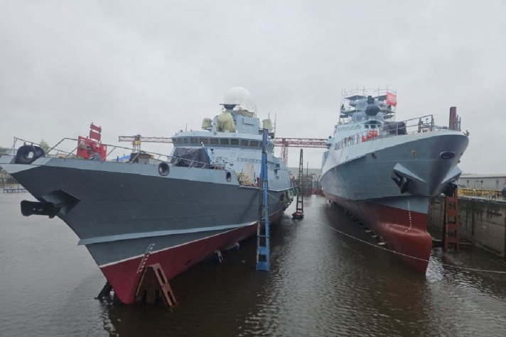 На Зеленодольском заводе имени А.М. Горького спустили на воду два корабля