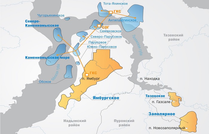 В каком субъекте находится ямбургское месторождение. Месторождение газа Ямбург на карте. Газового месторождения Каменномысское-море. Семаковское месторождение Ямал.