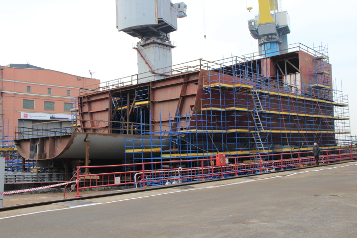 Ход строительства первого траулера проекта СТ-192 08.04.2019