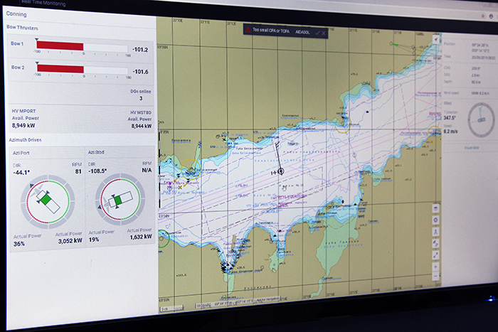 Интерфейс пропульсивного комплекса судна в системе Fleet Operations Solution