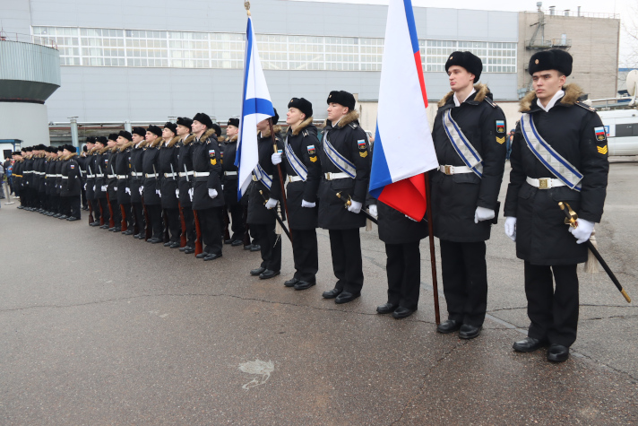 Спуск на воду тральщика "Дмитрий Лысов"