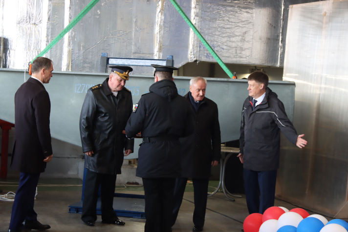 Закладка тральщика "Дмитрий Глухов"