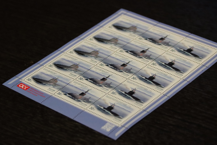 Почтовые марки с подводными лодками