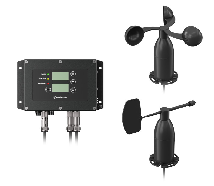 Контроллер КОСВ-319, датчик ветра и флюгер