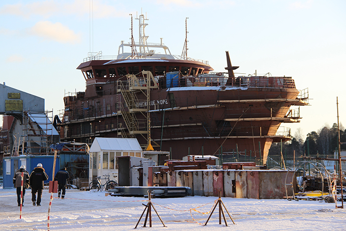 Первый серийный траулер проекта КМТ01 "Норвежское море"