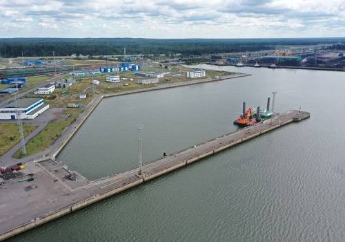 В порту Усть-Луги введён в эксплуатацию искусственный земельный участок