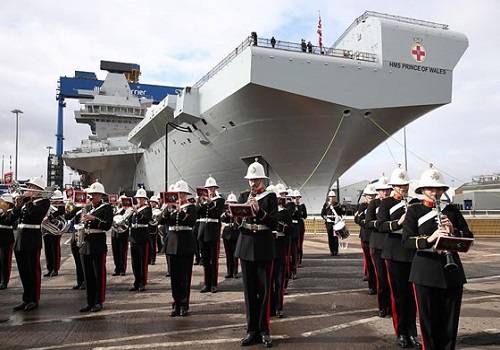 Британские ВМС провели церемонию крещения авианосца Prince of Wales 