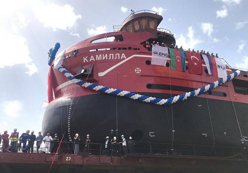 В Турции состоялся спуск на воду многоцелевого судна 'Камилла' для российского заказчика