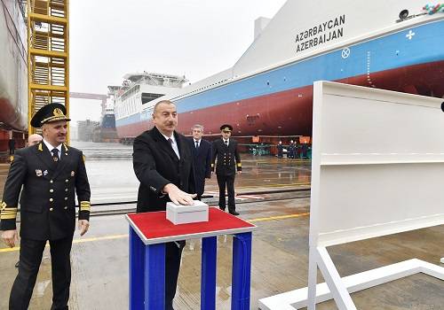 На Baku Shipyard спустили на воду паром 'Азербайджан'