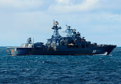 БПК 'Североморск' выполнил боевые упражнения в Норвежском море