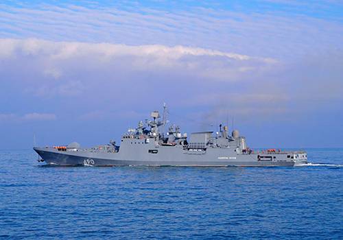 Фрегат 'Адмирал Эссен' отработал тактику ведения боя одиночным кораблем в Средиземноморье