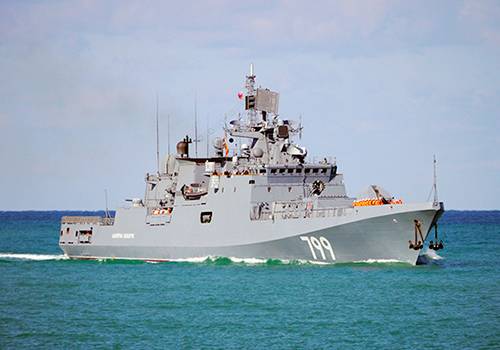 Фрегат 'Адмирал Макаров' впервые выполнил курсовую задачу в Средиземном море