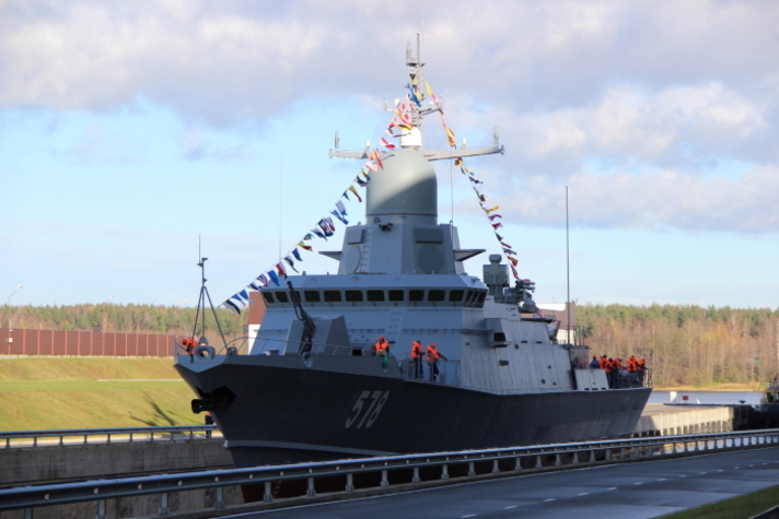 На Балтике проходят испытания артиллерийских систем МРК 'Буря'