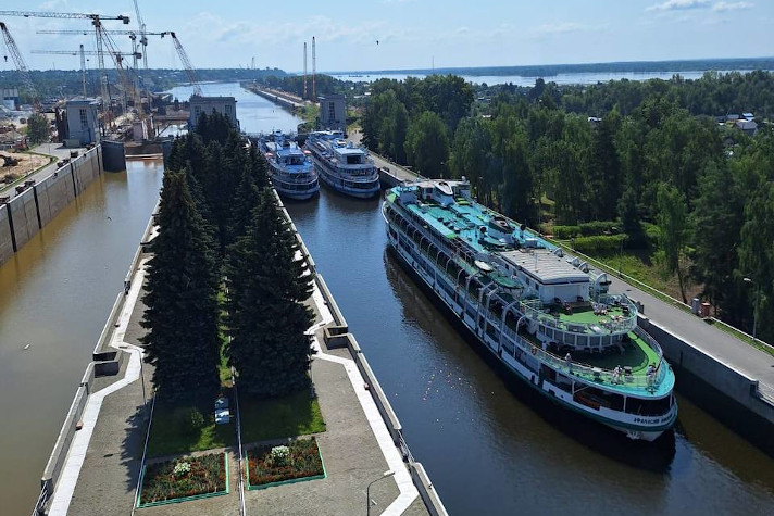 Общая строительная готовность Городецкого гидроузла составляет 75%