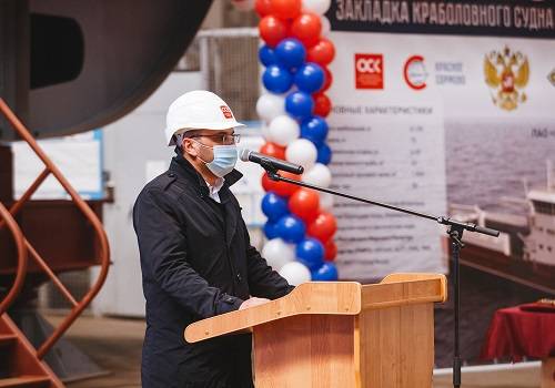 На заводе 'Красное Сормово' прошла церемония закладки пяти краболовов для СЗРК
