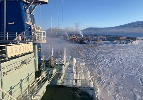 Атомоход 'Арктика' вышел из Певека в западном направлении