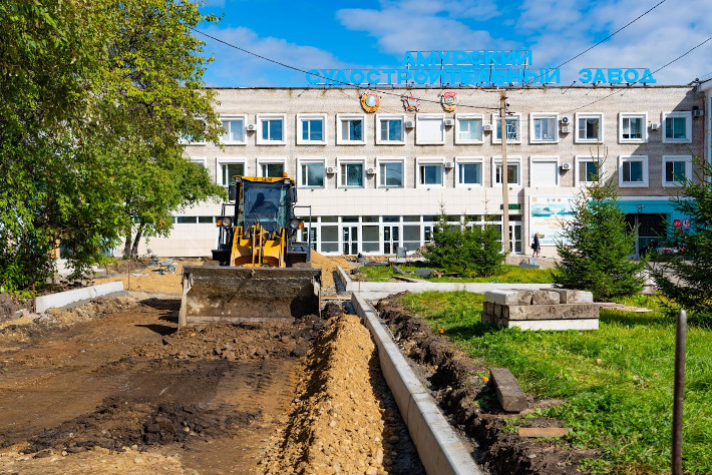 На Амурском судостроительном заводе ОСК продолжается благоустройство территории