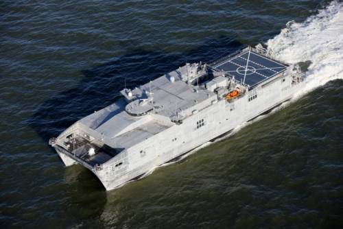 Высокоскоростное десантное судно USNS Burlington завершило морские испытания