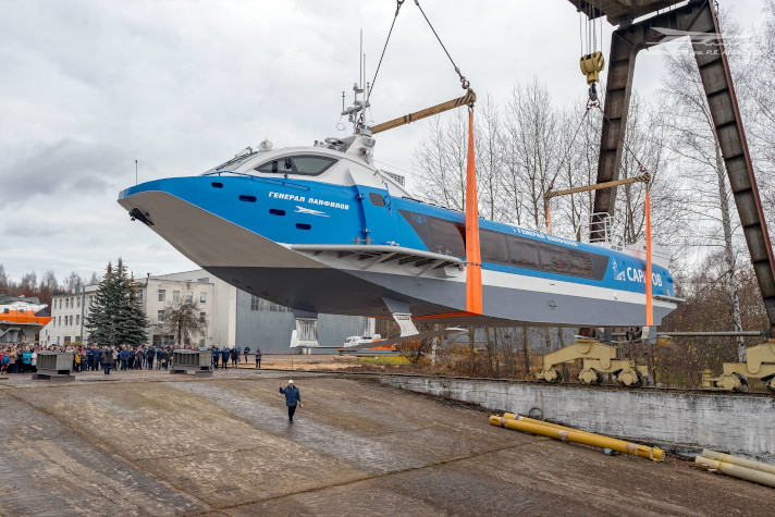 Завершено строительство 21-го  скоростного пассажирского судна на подводных крыльях 'Валдай 45Р'