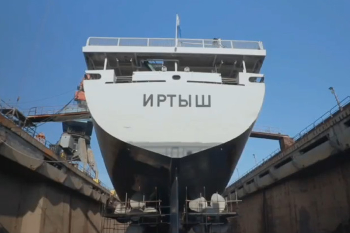 Завершён доковый ремонт госпитального судна 'Иртыш'