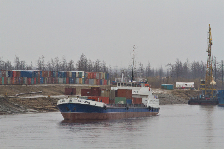 Красноярский речной порт отправил заключительную партию груза на Север
