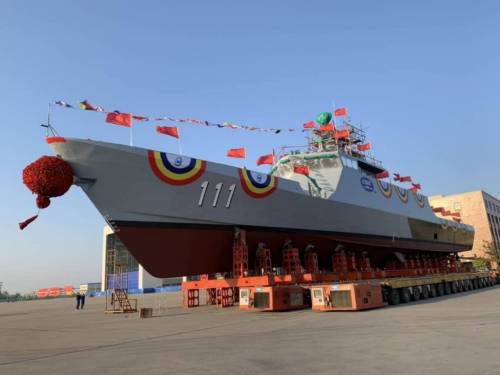 В Китае спустили на воду патрульный корабль для Малайзии
