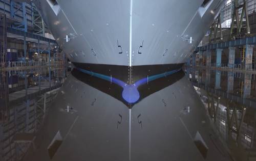 В Германии порезали сталь для нового круизного лайнера Odyssey of the Seas