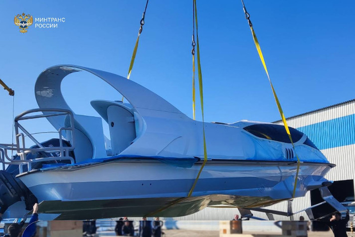 В Ярославле спустили на воду скоростной катер проекта L390