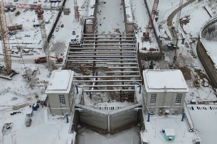 На Городецком гидроузле продолжаются работы: строительная готовность превысила 70%