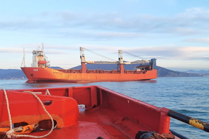 Спасатели завершили буксировку в порт Новороссийск аварийного судна Askalon