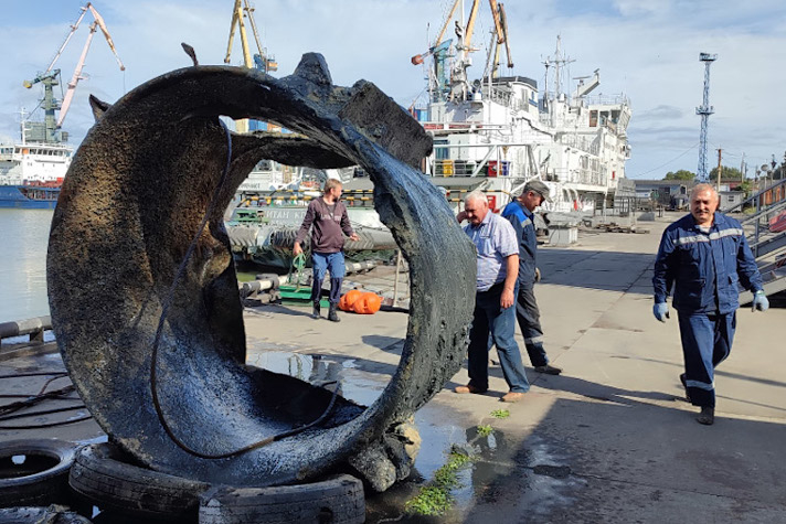 В порту Ейск выполнены работы по очистке дна