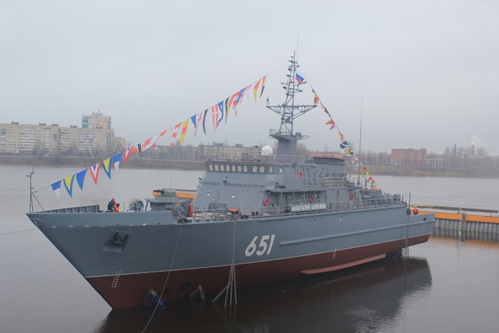 Корабль ПМО 'Анатолий Шлемов' прошел первый этап заводских ходовых испытаний