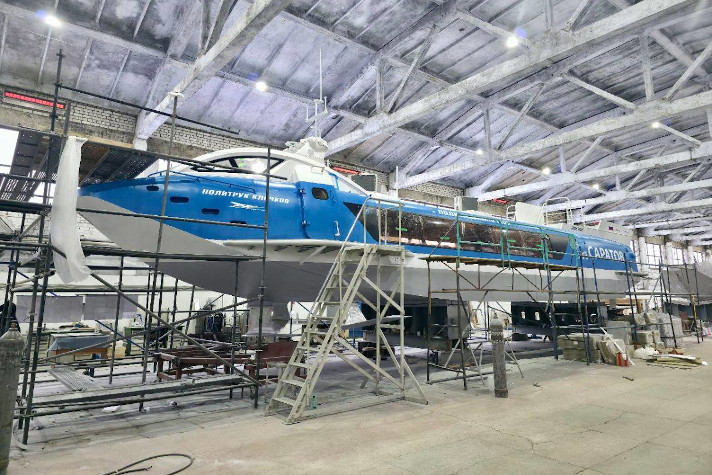 Завершена сборка четвёртого судна на подводных крыльях 'Валдай 45Р' для Саратовской области