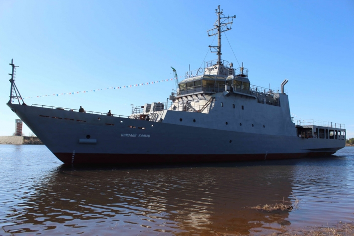 В Городце спустили на воду специальное морское судно 'Николай Камов'