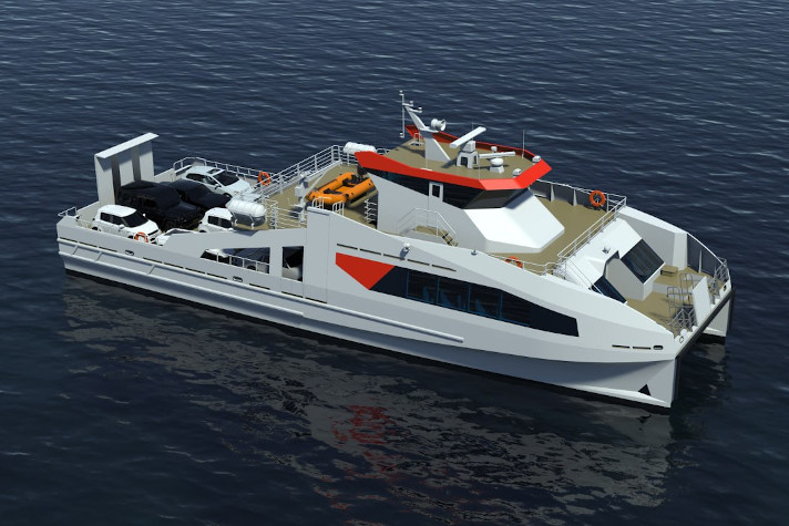 Группа Sea Tech представила проект скоростного алюминиевого автомобильно-пассажирского парома